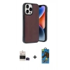 MARSİLYAN™- iPhone 14 Pro Max Kılıf Kıvılcım Işık Serisi - Siyah 18D Cam Ekran Koruyucu + Siyah Bilvis Titan Kamera Lens