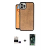 MARSİLYAN™- iPhone 14 Pro Max Kılıf Kıvılcım Işık Serisi - Siyah 360 Mat Full Body Arka Koruyucu + Bilvis Titan Kamera Lens - DNMR