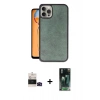 MARSİLYAN™- iPhone 14 Pro Max Kılıf Kıvılcım Işık Serisi - Siyah 360 Mat Full Body Arka Koruyucu + Bilvis Titan Kamera Lens - SH