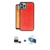 MARSİLYAN™- iPhone 14 Pro Max Kılıf Kıvılcım Işık Serisi - Siyah 3D Antistatik Cam Ekran Koruyucu + Bilvis Titan Kamera Lens - SH