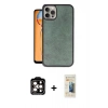 MARSİLYAN™- iPhone 14 Pro Max Kılıf Kıvılcım Işık Serisi - Siyah 6D Mat Seramik Hayalet Nano Ekran Koruyucu + PVD Metal Kamera Lens - TU