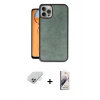 MARSİLYAN™- iPhone 14 Pro Max Kılıf Kıvılcım Işık Serisi - Siyah Bilvis 3D Mat Cam Ekran Koruyucu + Band Metal Kamera Lens - GS