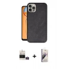 MARSİLYAN™- iPhone 14 Pro Max Kılıf Kıvılcım Işık Serisi - Siyah Bilvis 3D Mat Cam Ekran Koruyucu + Bilvis Titan Kamera Lens - GD