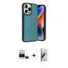 MARSİLYAN™- iPhone 14 Pro Max Kılıf Kıvılcım Işık Serisi - Siyah Bilvis 3D Mat Cam Ekran Koruyucu + Bilvis Titan Kamera Lens - DNMR