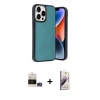 MARSİLYAN™- iPhone 14 Pro Max Kılıf Kıvılcım Işık Serisi - Siyah Bilvis 3D Mat Cam Ekran Koruyucu + Bilvis Titan Kamera Lens - GS