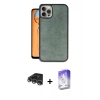 MARSİLYAN™- iPhone 14 Pro Max Kılıf Kıvılcım Işık Serisi - Siyah Bilvis 5in1 3D Magic Cam Ekran Koruyucu + Gümüş Raze Metal Kamera Lens