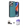 MARSİLYAN™- iPhone 14 Pro Max Kılıf Kıvılcım Işık Serisi - Siyah Bilvis 5in1 3D Magic Cam Ekran Koruyucu + Siyah Bilvis Titan Kamera Lens