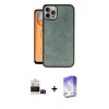 MARSİLYAN™- iPhone 14 Pro Max Kılıf Kıvılcım Işık Serisi - Siyah Bilvis 5in1 3D Magic Cam Ekran Koruyucu + Siyah Bilvis Titan Kamera Lens