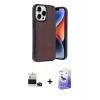 MARSİLYAN™- iPhone 14 Pro Max Kılıf Kıvılcım Işık Serisi - Siyah Bilvis 5in1 5D Magic Hayalet Cam Ekran Koruyucu + Derin Mor Bilvis Titan Kamera Lens