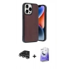 MARSİLYAN™- iPhone 14 Pro Max Kılıf Kıvılcım Işık Serisi - Siyah Bilvis 5in1 5D Magic Hayalet Cam Ekran Koruyucu + Raze Metal Kamera Lens - GS