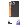 MARSİLYAN™- iPhone 14 Pro Max Kılıf Kıvılcım Işık Serisi - Siyah Bilvis 5in1 5D Magic Hayalet Cam Ekran Koruyucu + Bilvis Titan Kamera Lens - SH