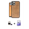 MARSİLYAN™- iPhone 14 Pro Max Kılıf Kıvılcım Işık Serisi - Siyah Bilvis 5in1 5D Magic Hayalet Cam Ekran Koruyucu + Derin Mor Bilvis Titan Kamera Lens