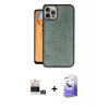 MARSİLYAN™- iPhone 14 Pro Max Kılıf Kıvılcım Işık Serisi - Siyah Bilvis 5in1 5D Magic Hayalet Cam Ekran Koruyucu + Bilvis Titan Kamera Lens - GS