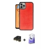 MARSİLYAN™- iPhone 14 Pro Max Kılıf Kıvılcım Işık Serisi - Siyah Bilvis 5in1 5D Magic Hayalet Cam Ekran Koruyucu + Raze Metal Kamera Lens - GD