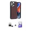 MARSİLYAN™- iPhone 14 Pro Max Kılıf Kıvılcım Işık Serisi - Siyah Bilvis 5in1 5D Magic Hayalet Cam Ekran Koruyucu + Bilvis Titan Kamera Lens - GS