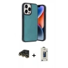 MARSİLYAN™- iPhone 14 Pro Max Kılıf Kıvılcım Işık Serisi - Siyah Bilvis Hayalet Cam Ekran Koruyucu + Raze Metal Kamera Lens - GD