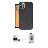 MARSİLYAN™- iPhone 14 Pro Max Kılıf Kıvılcım Işık Serisi - Siyah Bilvis Hayalet Cam Ekran Koruyucu + Bilvis Titan Kamera Lens - SH