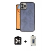 MARSİLYAN™- iPhone 14 Pro Max Kılıf Kıvılcım Işık Serisi - Siyah Bilvis Hayalet Cam Ekran Koruyucu + PVD Metal Kamera Lens - TU