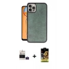 MARSİLYAN™- iPhone 14 Pro Max Kılıf Kıvılcım Işık Serisi - Siyah Buffer Cam Ekran Koruyucu + Bilvis Titan Kamera Lens - DNMR