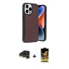 MARSİLYAN™- iPhone 14 Pro Max Kılıf Kıvılcım Işık Serisi - Siyah Buffer Cam Ekran Koruyucu + Gold Raze Metal Kamera Lens
