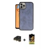 MARSİLYAN™- iPhone 14 Pro Max Kılıf Kıvılcım Işık Serisi - Siyah Buffer Cam Ekran Koruyucu + Gold Raze Metal Kamera Lens