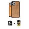 MARSİLYAN™- iPhone 14 Pro Max Kılıf Kıvılcım Işık Serisi - Siyah Buffer Cam Ekran Koruyucu + PVD Metal Kamera Lens - TU