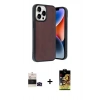MARSİLYAN™- iPhone 14 Pro Max Kılıf Kıvılcım Işık Serisi - Siyah Buffer Cam Ekran Koruyucu + Bilvis Titan Kamera Lens - SH