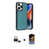 MARSİLYAN™- iPhone 14 Pro Max Kılıf Kıvılcım Işık Serisi - Siyah Buffer Hayalet Cam Ekran Koruyucu + Bilvis Titan Kamera Lens - GS