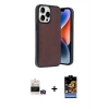 MARSİLYAN™- iPhone 14 Pro Max Kılıf Kıvılcım Işık Serisi - Siyah Buffer Hayalet Cam Ekran Koruyucu + Bilvis Titan Kamera Lens - GD