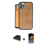 MARSİLYAN™- iPhone 14 Pro Max Kılıf Kıvılcım Işık Serisi - Siyah Buffer Hayalet Cam Ekran Koruyucu + Raze Metal Kamera Lens - GS