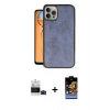 MARSİLYAN™- iPhone 14 Pro Max Kılıf Kıvılcım Işık Serisi - Siyah Buffer Hayalet Cam Ekran Koruyucu + Bilvis Titan Kamera Lens - SH