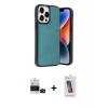 MARSİLYAN™- iPhone 14 Pro Max Kılıf Kıvılcım Işık Serisi - Siyah Joko 5D Cam + Bilvis Titan Kamera Lens - SH