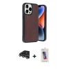 MARSİLYAN™- iPhone 14 Pro Max Kılıf Kıvılcım Işık Serisi - Siyah Joko 5D Cam + Gümüş Raze Metal Kamera Lens