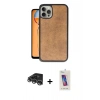 MARSİLYAN™- iPhone 14 Pro Max Kılıf Kıvılcım Işık Serisi - Siyah Joko 5D Cam + Gümüş Raze Metal Kamera Lens