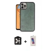 MARSİLYAN™- iPhone 14 Pro Max Kılıf Kıvılcım Işık Serisi - Siyah Joko 5D Cam + PVD Metal Kamera Lens - TU