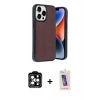 MARSİLYAN™- iPhone 14 Pro Max Kılıf Kıvılcım Işık Serisi - Siyah Joko 5D Cam + PVD Metal Kamera Lens - TU