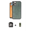 MARSİLYAN™- iPhone 14 Pro Max Kılıf Kıvılcım Işık Serisi - Siyah Joko Magic 5D Hayalet Cam + PVD Metal Kamera Lens - TU