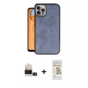 MARSİLYAN™- iPhone 14 Pro Max Kılıf Kıvılcım Işık Serisi - Siyah Mat Seramik Nano Ekran Koruyucu + Bilvis Titan Kamera Lens - SH