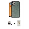 MARSİLYAN™- iPhone 14 Pro Max Kılıf Kıvılcım Işık Serisi - Siyah Mat Seramik Nano Ekran Koruyucu + Bilvis Titan Kamera Lens - DNMR