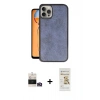 MARSİLYAN™- iPhone 14 Pro Max Kılıf Kıvılcım Işık Serisi - Siyah Mat Seramik Nano Ekran Koruyucu + Bilvis Titan Kamera Lens - GD