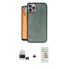 MARSİLYAN™- iPhone 14 Pro Max Kılıf Kıvılcım Işık Serisi - Siyah Mat Seramik Nano Ekran Koruyucu + Bilvis Titan Kamera Lens - GD