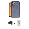 MARSİLYAN™- iPhone 14 Pro Max Kılıf Kıvılcım Işık Serisi - Siyah Mat Seramik Nano Ekran Koruyucu + Raze Metal Kamera Lens - GD