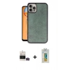 MARSİLYAN™- iPhone 14 Pro Max Kılıf Kıvılcım Işık Serisi - Siyah Polymer Nano Ekran Koruyucu + Bilvis Titan Kamera Lens - GD
