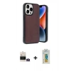 MARSİLYAN™- iPhone 14 Pro Max Kılıf Kıvılcım Işık Serisi - Siyah Polymer Nano Ekran Koruyucu + Bilvis Titan Kamera Lens - GD