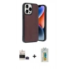 MARSİLYAN™- iPhone 14 Pro Max Kılıf Kıvılcım Işık Serisi - Siyah Polymer Nano Ekran Koruyucu + Bilvis Titan Kamera Lens - SH