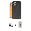 MARSİLYAN™- iPhone 14 Pro Max Kılıf Kıvılcım Işık Serisi - Siyah Polymer Nano Ekran Koruyucu + Bilvis Titan Kamera Lens - GS