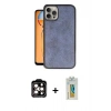MARSİLYAN™- iPhone 14 Pro Max Kılıf Kıvılcım Işık Serisi - Siyah Polymer Nano Ekran Koruyucu + PVD Metal Kamera Lens - TU