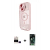 MARSİLYAN™- iPhone 14 Pro Max Kılıf Kıvılcım Modern Koleksiyonu - Şeffaf 360 Full Body Arka Koruyucu + Derin Mor Bilvis Titan Kamera Lens