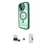 MARSİLYAN™- iPhone 14 Pro Max Kılıf Kıvılcım Modern Koleksiyonu - Şeffaf Pasifik Cam Ekran Koruyucu + Bilvis Titan Kamera Lens - SH