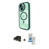MARSİLYAN™- iPhone 14 Pro Max Kılıf Kıvılcım Modern Koleksiyonu - Şeffaf Royal Nano Ekran Koruyucu + Gold Raze Metal Kamera Lens
